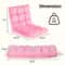 Adjustable Folding Floor Chair Sofa Lounger Bed Pink Recliner Lazy Seat Indoor 1