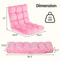 Adjustable Folding Floor Chair Sofa Lounger Bed Pink Recliner Lazy Seat Indoor 1