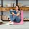 Adjustable Folding Floor Chair Sofa Lounger Bed Pink Recliner Lazy Seat Indoor 11