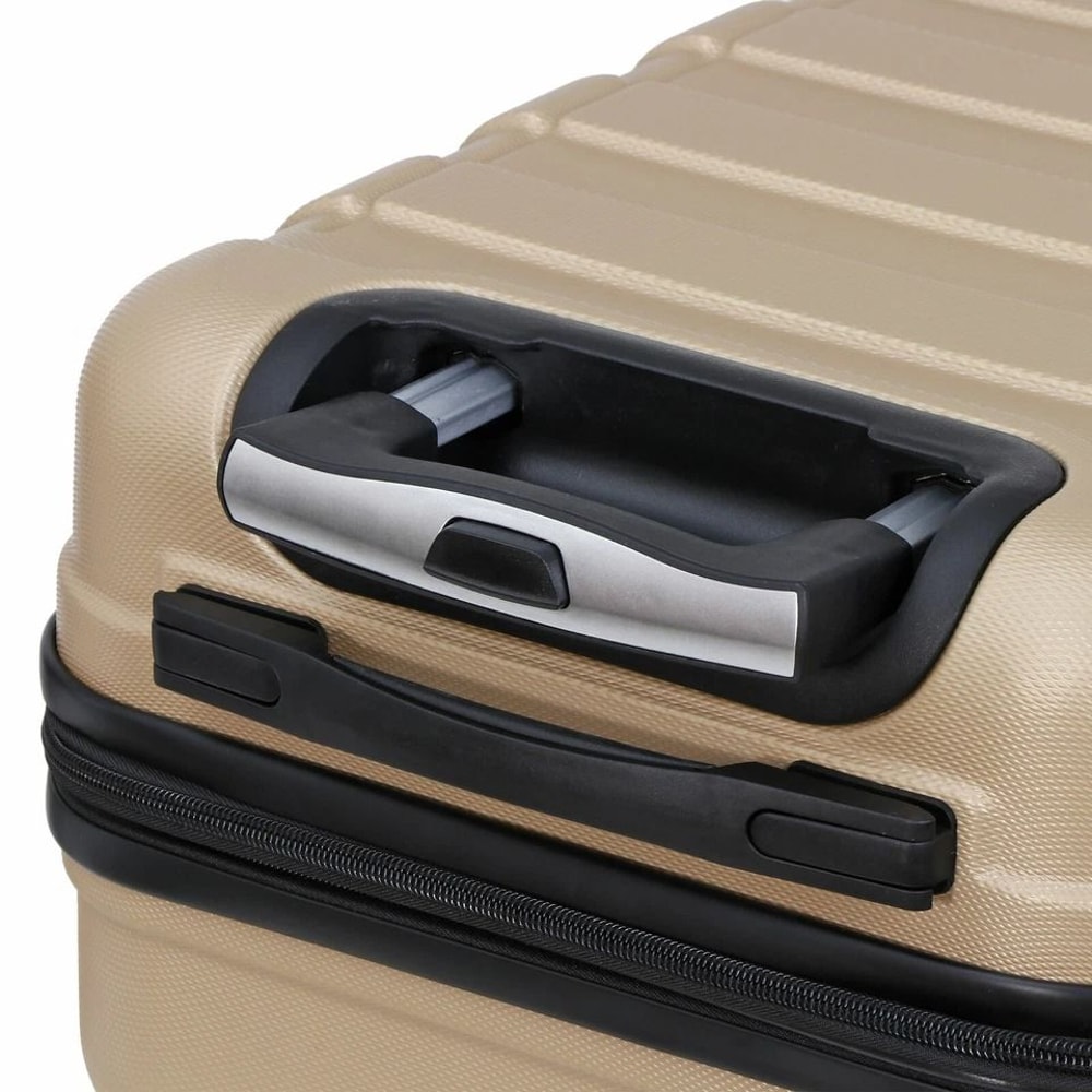 Champagne Carry On Luggage Expandable With Spinner Wheels Durable ABS 5