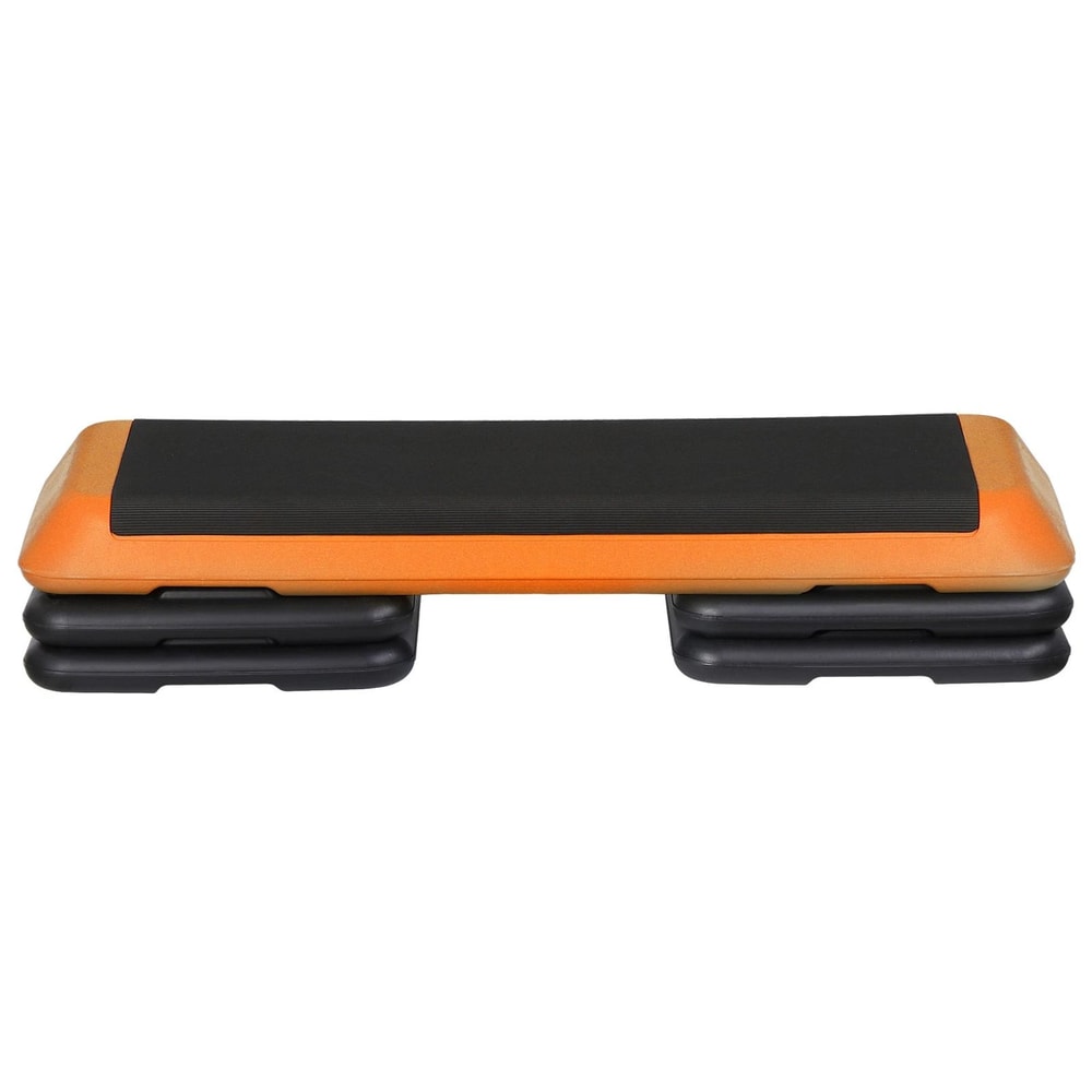 Workout Stepper Adjustable Aerobic Step Platform Riser Orange 3 Height Levels For FullBody Exercise 12