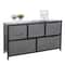 Wide Storage Tower Organizer Spacesaving Dresser For Bedroom Hallway Entryway 0