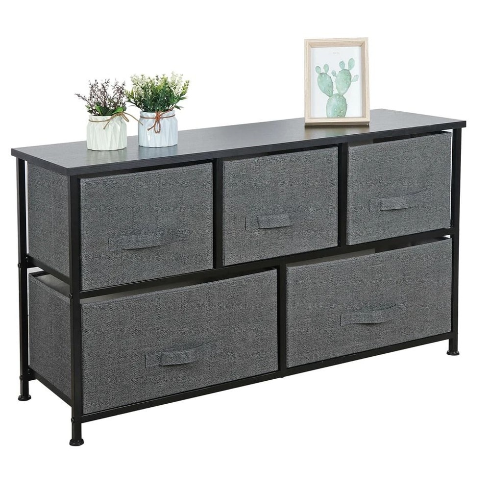 Wide Storage Tower Organizer Spacesaving Dresser For Bedroom Hallway Entryway 8