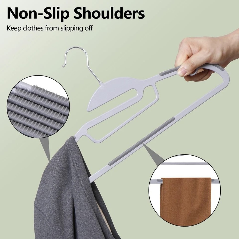 NonSlip Plastic Clothes Hangers With Swivel Hook For SpaceSaving Closet Organization 2