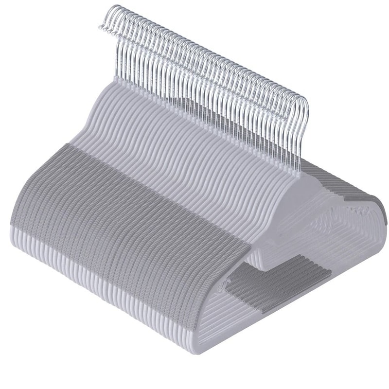 NonSlip Plastic Clothes Hangers With Swivel Hook For SpaceSaving Closet Organization 9