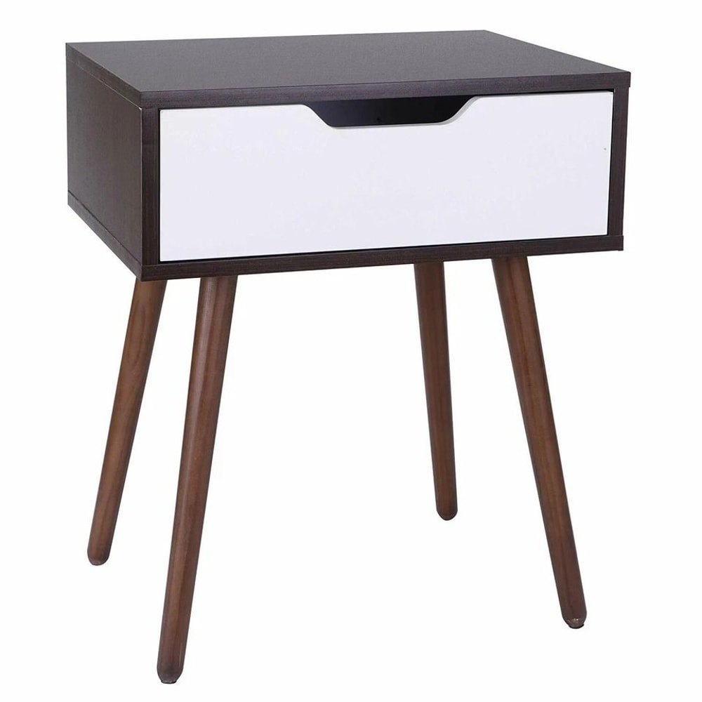 Storage End Table With Drawer Compact Sofa Table For Bedroom And Living Room Organization 1