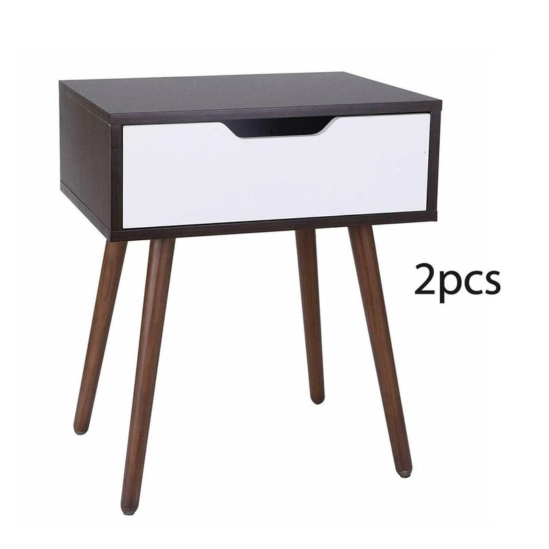 Storage End Table With Drawer Compact Sofa Table For Bedroom And Living Room Organization 5