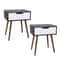 Storage End Table With Drawer Compact Sofa Table For Bedroom And Living Room Organization 6