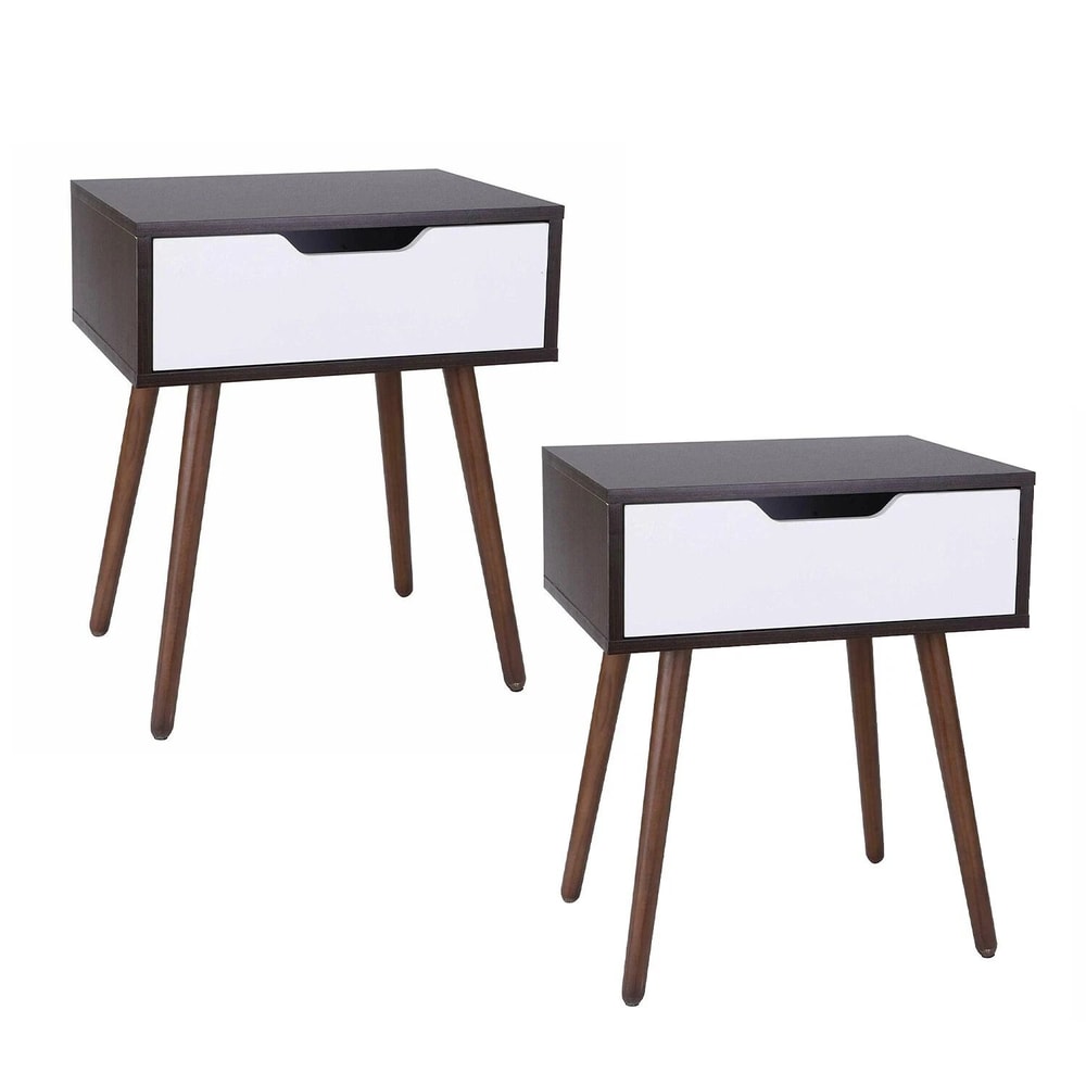Storage End Table With Drawer Compact Sofa Table For Bedroom And Living Room Organization 0