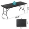 Folding Picnic Table Black Plastic For Camping Backyard BBQ And Garden Use 11