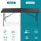 Folding Picnic Table Black Plastic For Camping Backyard BBQ And Garden Use 15