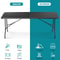 Folding Picnic Table Black Plastic For Camping Backyard BBQ And Garden Use 15
