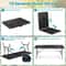 Folding Picnic Table Black Plastic For Camping Backyard BBQ And Garden Use 16