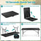 Folding Picnic Table Black Plastic For Camping Backyard BBQ And Garden Use 16