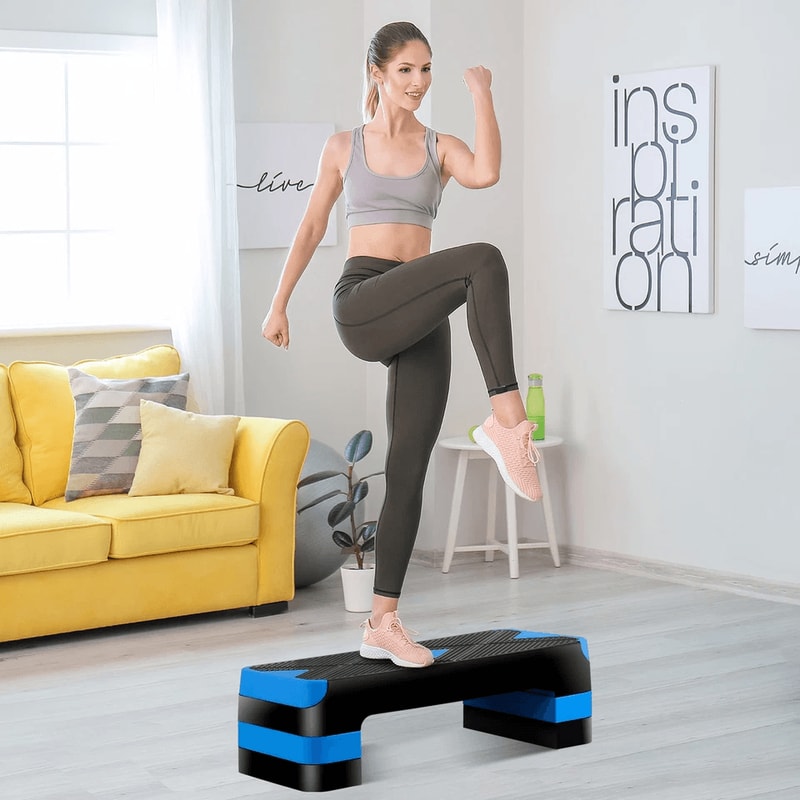HighDensity Aerobic Step Platform Adjustable Home Gym Stepper With 3 Risers For Muscle And Cardio W 13