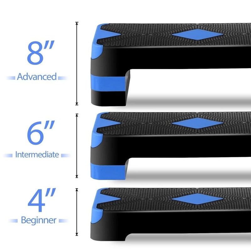 HighDensity Aerobic Step Platform Adjustable Home Gym Stepper With 3 Risers For Muscle And Cardio W 3