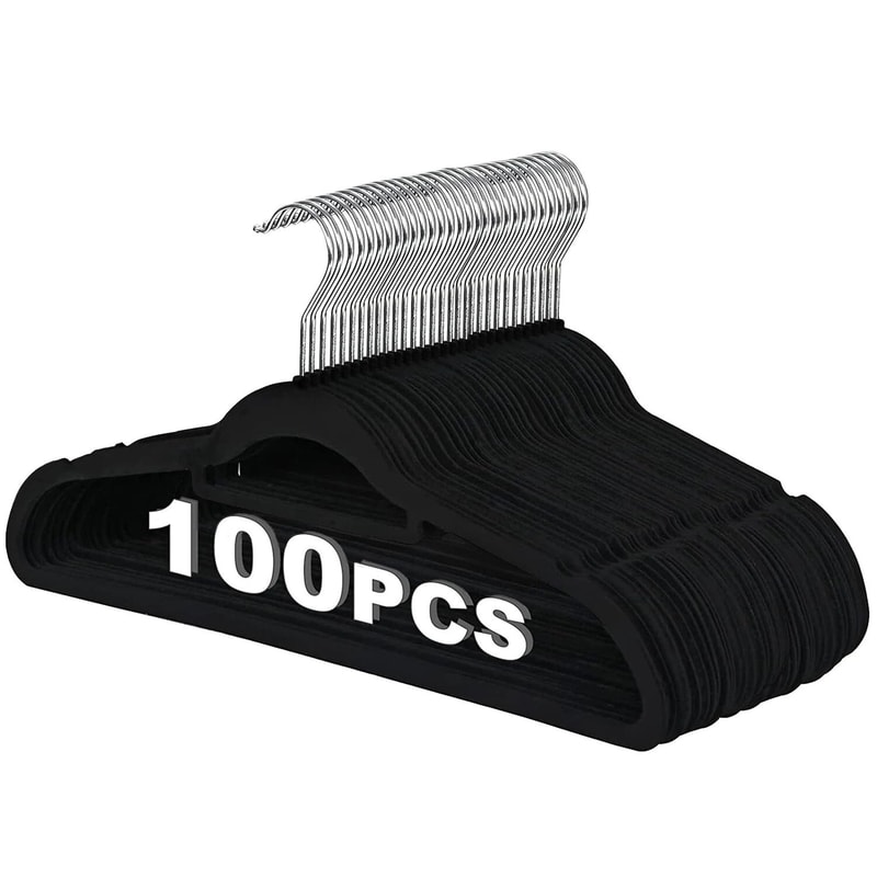 Sturdy Velvet Hangers With Rotating Hook NonSlip Design For Clothes Suits And Pants SpaceSaving Sto 1