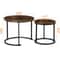 Round Modern Nesting Coffee Table Set Accent Table For Living Room 0