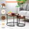 Round Modern Nesting Coffee Table Set Accent Table For Living Room 1
