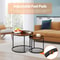 Round Modern Nesting Coffee Table Set Accent Table For Living Room 2
