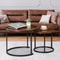 Round Modern Nesting Coffee Table Set Accent Table For Living Room 3