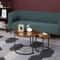 Round Modern Nesting Coffee Table Set Accent Table For Living Room 4