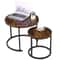 Round Modern Nesting Coffee Table Set Accent Table For Living Room 5