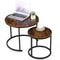 Round Modern Nesting Coffee Table Set Accent Table For Living Room 5
