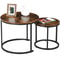Round Modern Nesting Coffee Table Set Accent Table For Living Room 7
