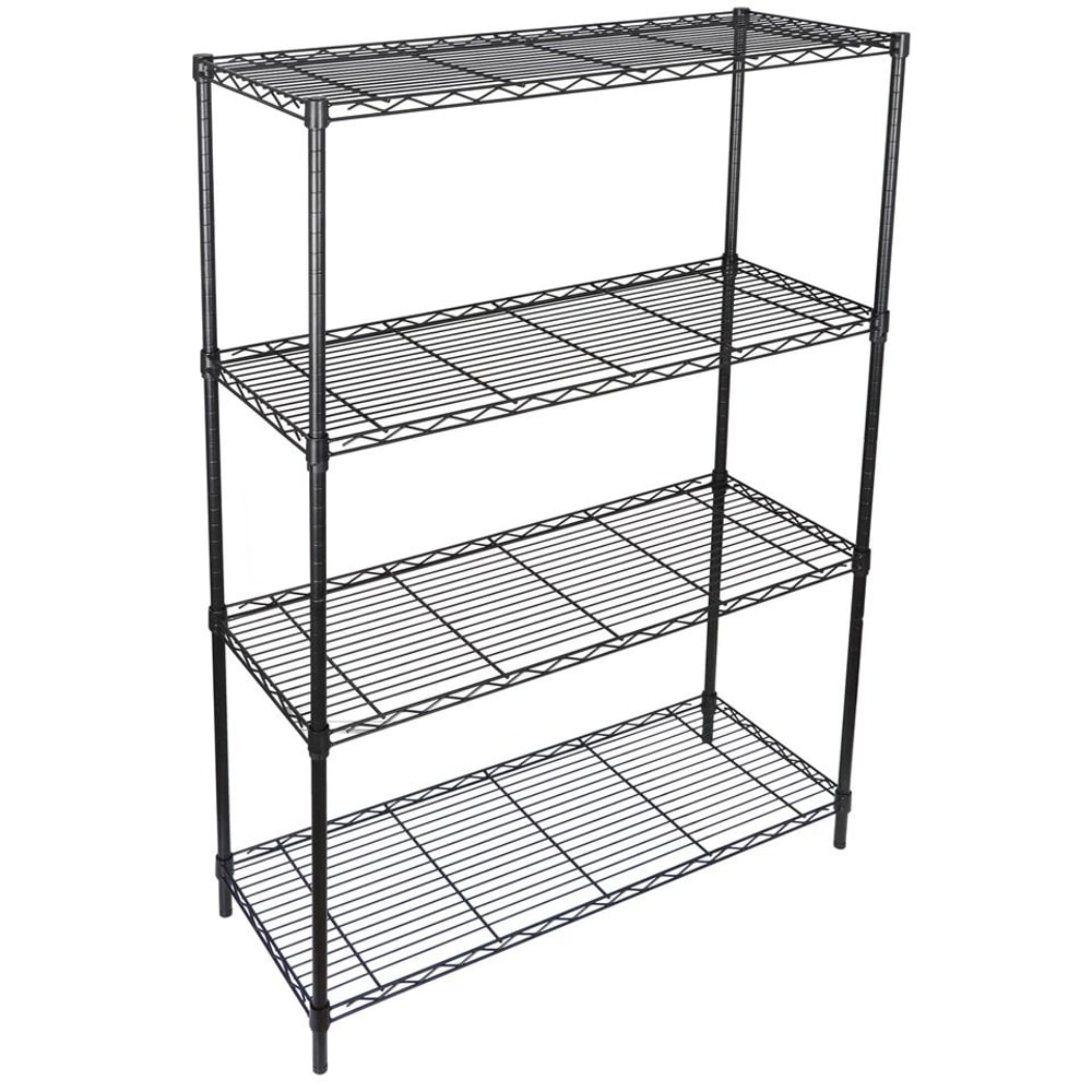 Multitier Steel Wire Rack Kitchenware Shelving Unit Black Storage 1