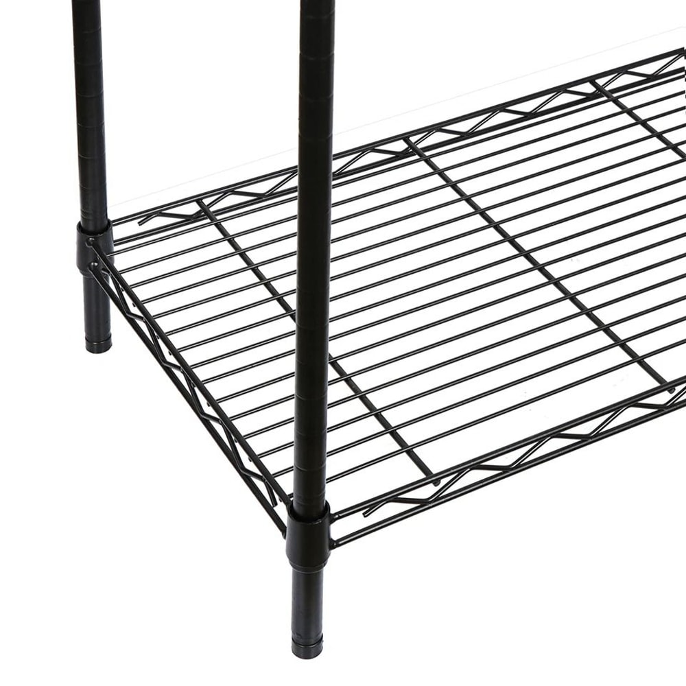 Multitier Steel Wire Rack Kitchenware Shelving Unit Black Storage 2