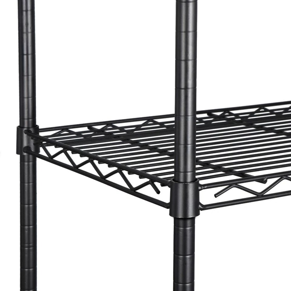 Multitier Steel Wire Rack Kitchenware Shelving Unit Black Storage 3