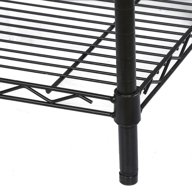 Multitier Steel Wire Rack Kitchenware Shelving Unit Black Storage 7