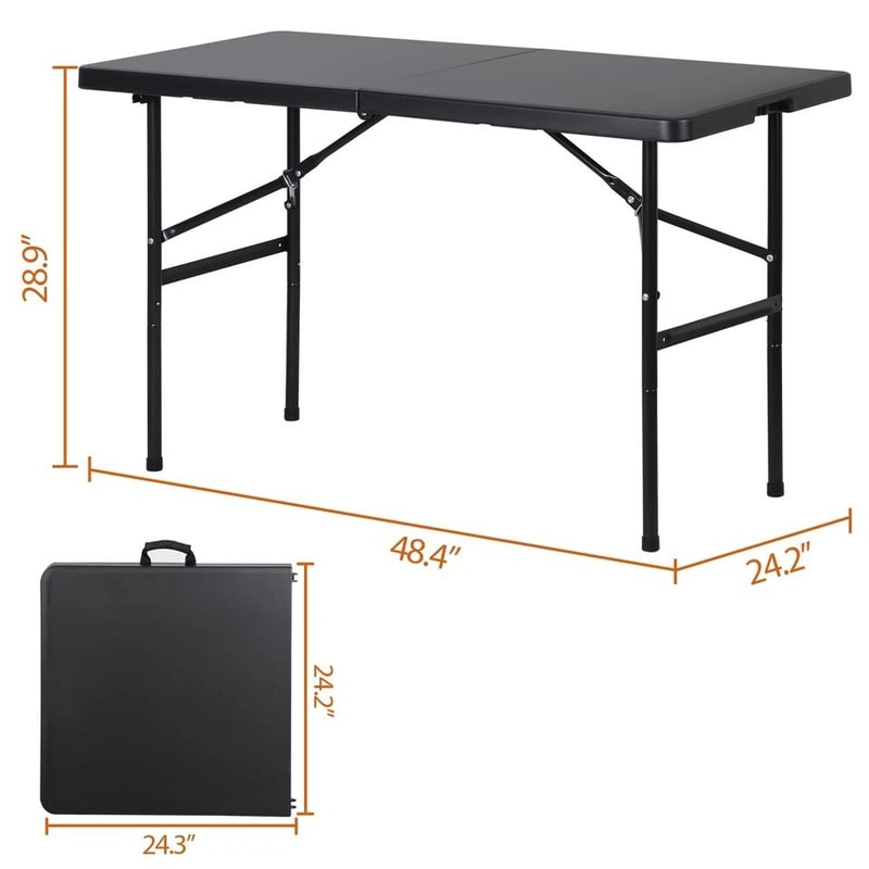 Portable Plastic Folding Table Indoor Outdoor Use Lightweight Picnic Table 1