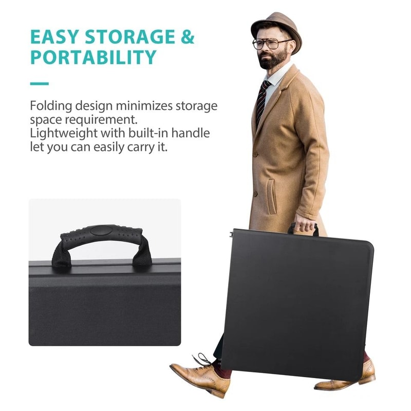 Portable Plastic Folding Table Indoor Outdoor Use Lightweight Picnic Table 2