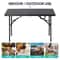 Portable Plastic Folding Table Indoor Outdoor Use Lightweight Picnic Table 6