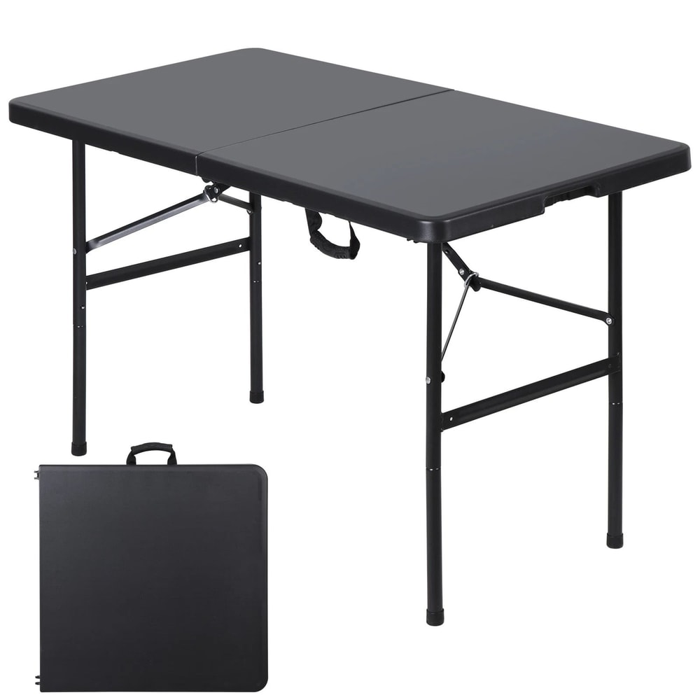 Portable Plastic Folding Table Indoor Outdoor Use Lightweight Picnic Table 14
