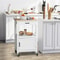 White Rolling Kitchen Cart On Wheels Extra Counter Space Perfect For Dining Room And Kitchen Organi 4