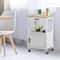 White Rolling Kitchen Cart On Wheels Extra Counter Space Perfect For Dining Room And Kitchen Organi 5