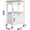 White Rolling Kitchen Cart On Wheels Extra Counter Space Perfect For Dining Room And Kitchen Organi 7