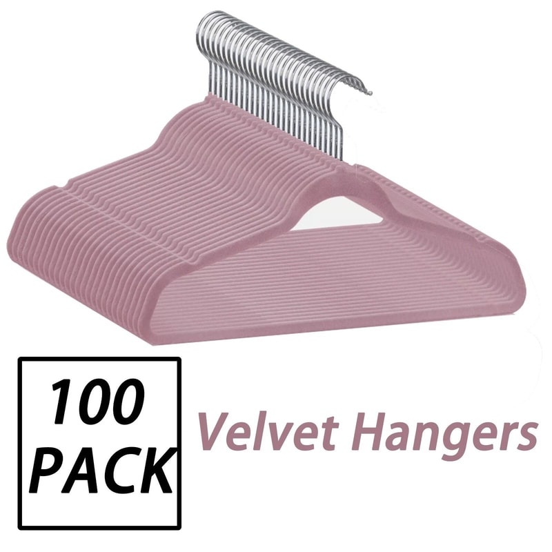 Swivel Pink Velvet Hangers Premium Clothes Hangers For Coats And Shirts NonSlip Design 11