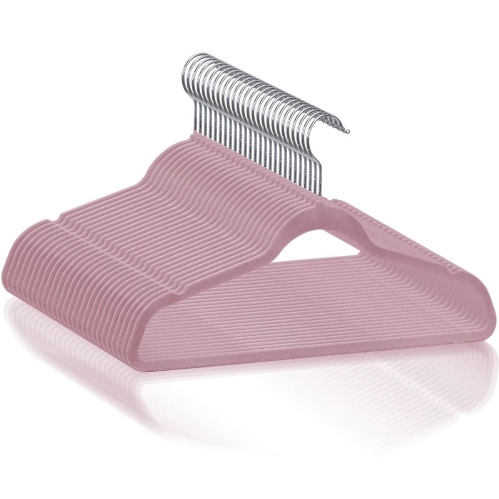 Swivel Pink Velvet Hangers Premium Clothes Hangers For Coats And Shirts NonSlip Design 0