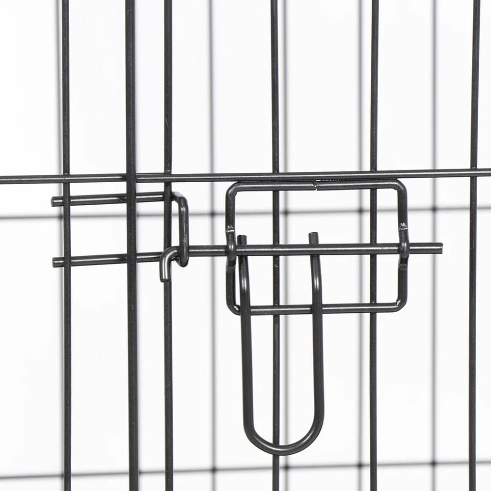 Folding Dog Crate Large Pet Kennel With Tray Indoor Dog House Sturdy Metal Cage Portable And Travel 11