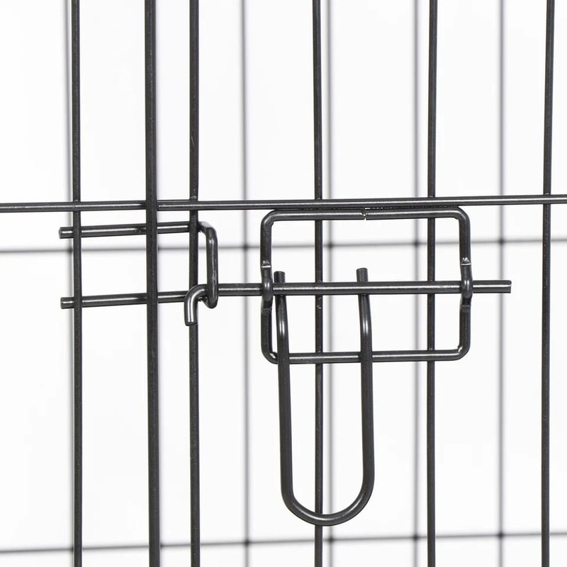 Folding Dog Crate Large Pet Kennel With Tray Indoor Dog House Sturdy Metal Cage Portable And Travel 11