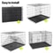 Folding Dog Crate Large Pet Kennel With Tray Indoor Dog House Sturdy Metal Cage Portable And Travel 2