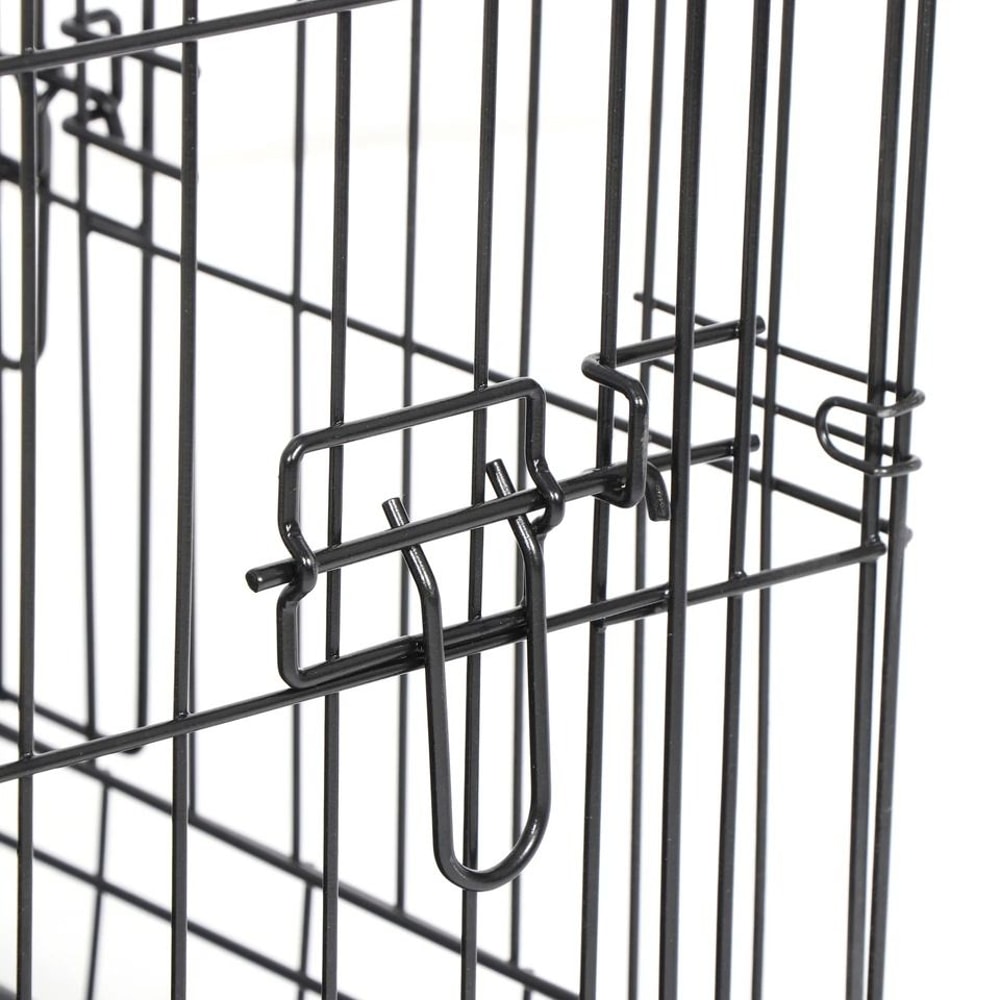 Folding Dog Crate Large Pet Kennel With Tray Indoor Dog House Sturdy Metal Cage Portable And Travel 9