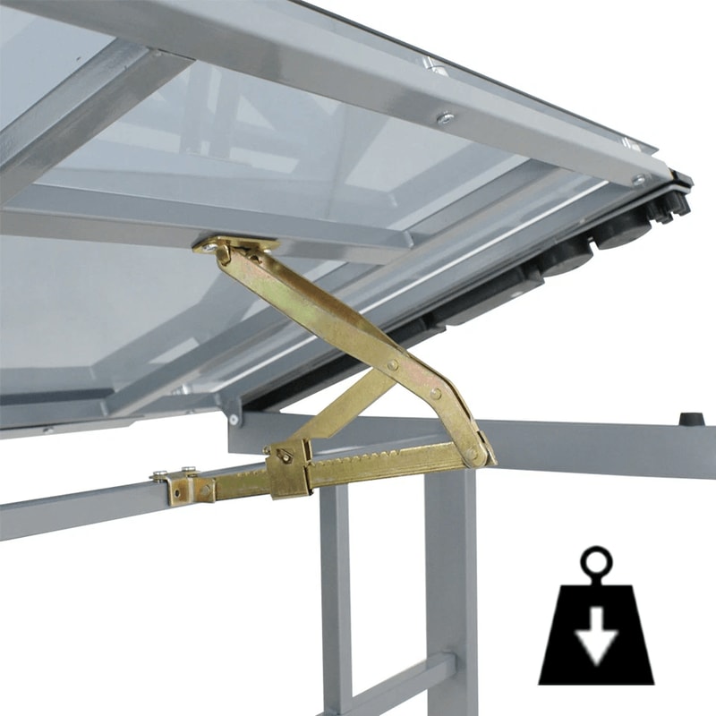 Tempered Glass Adjustable Drawing Table Rolling Drafting Station Adjustable Height Work Desk Storag 12