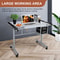 Tempered Glass Adjustable Drawing Table Rolling Drafting Station Adjustable Height Work Desk Storag 2