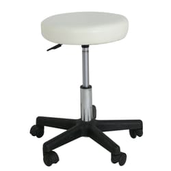adjustable rolling tattoo chair, hydraulic salon stool, spa white, pu leather cushion