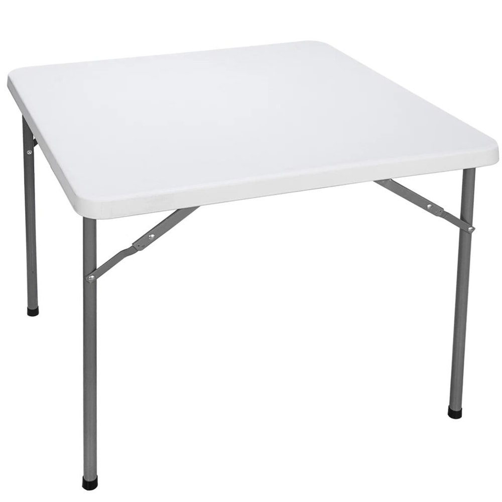 Multipurpose Square Folding Table White For Family Picnic Yard And Garden Easy Storage And Portable 1